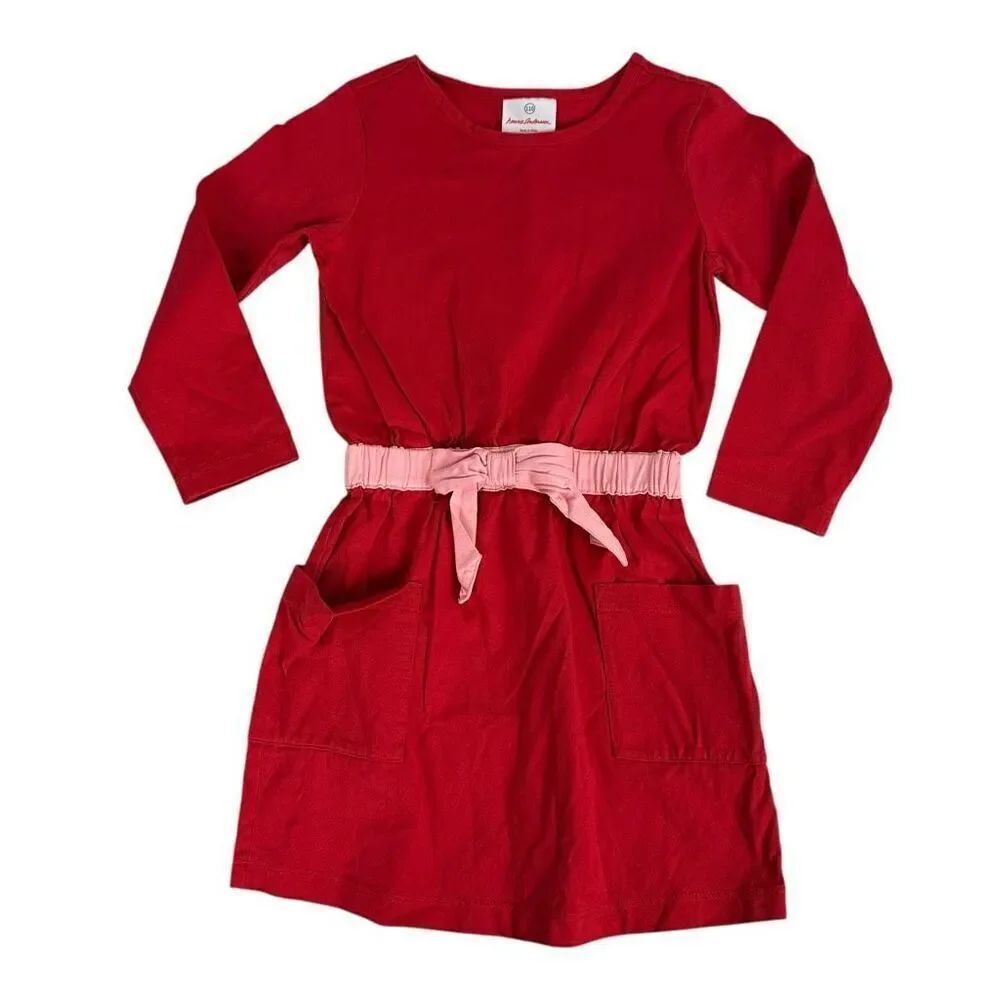 Hanna Andersson Red Pink Dress with Pockets 110 / 5